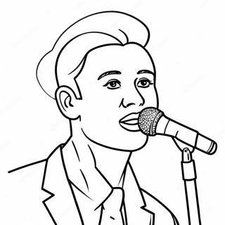 Exciting Talent Show Performer Coloring Page 47064-39163