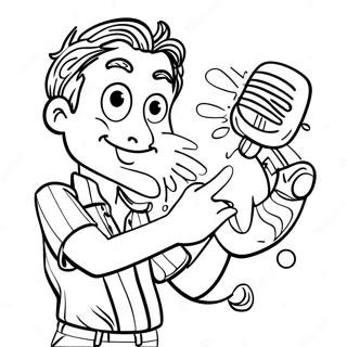 Exciting Talent Show Performer Coloring Page 47064-39164