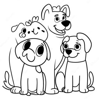 Dog Family Coloring Page 47073-39170