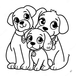 Dog Family Coloring Page 47073-39171