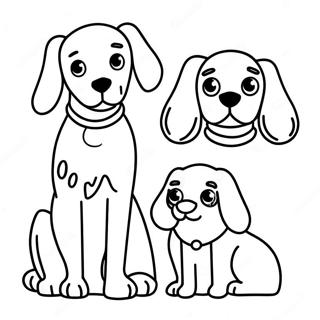 Dog Family Coloring Page 47073-39172