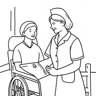 Cna Nurse Helping Patient Coloring Page 47084-39186