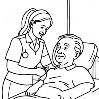 Cna Nurse Helping Patient Coloring Page 47084-39187