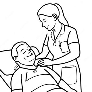 Cna Nurse Helping Patient Coloring Page 47084-39188