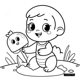 Cute Harper Playing With Friends Coloring Page 47104-39202