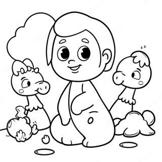 Cute Harper Playing With Friends Coloring Page 47104-39203