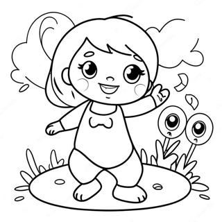 Cute Harper Playing With Friends Coloring Page 47104-39204