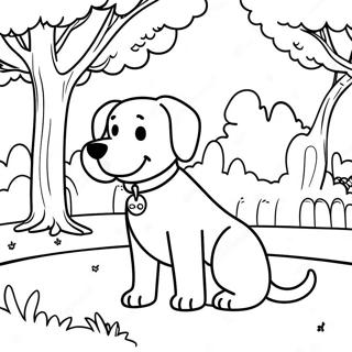 Friendly Service Dog In A Park Coloring Page 47114-39211