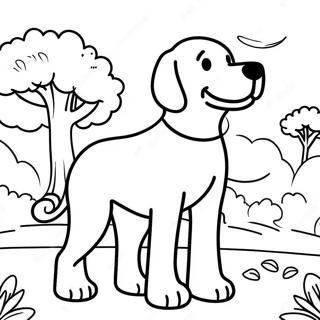 Friendly Service Dog In A Park Coloring Page 47114-39212