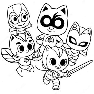 Pj Masks Halloween Coloring Page 47133-39218