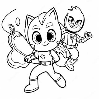 Pj Masks Halloween Coloring Page 47133-39219