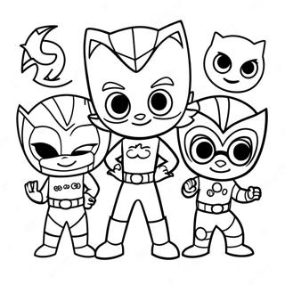 Pj Masks Halloween Coloring Page 47133-39220