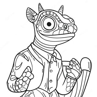 Gekko In Spooky Costume Coloring Page 47134-39226