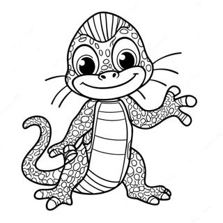 Gekko In Spooky Costume Coloring Page 47134-39227