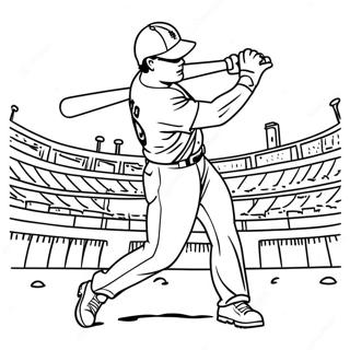 St Louis Cardinals Player Hitting Coloring Page 47174-39253