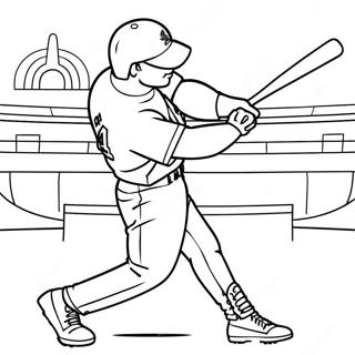 St Louis Cardinals Player Hitting Coloring Page 47174-39256