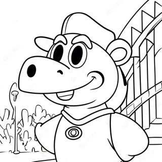 Cheerful Illini Mascot Coloring Page 47184-39266