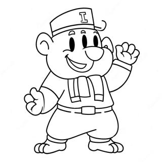 Cheerful Illini Mascot Coloring Page 47184-39267