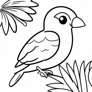 Tropical Bird Coloring Page 47193-39262