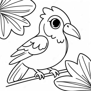 Tropical Bird Coloring Page 47193-39264