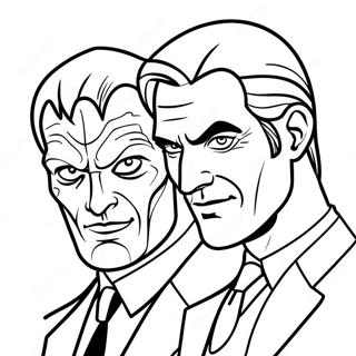 Two Face Villain Coloring Page 47203-39284