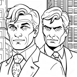 Two Face In Gotham City Coloring Page 47204-39271