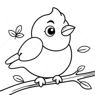 Cute Bluebird Sitting On A Branch Coloring Page 47234-39307