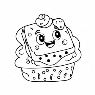 Cute Brownie With Sprinkles Coloring Page 47244-39309