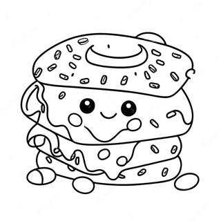 Cute Brownie With Sprinkles Coloring Page 47244-39311