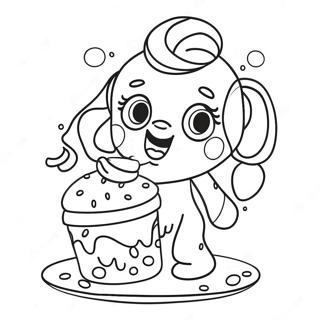 Cute Brownie With Sprinkles Coloring Page 47244-39312