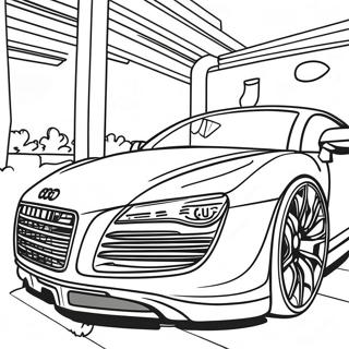 Audi R8 Coloring Pages