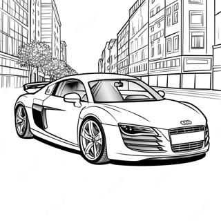 Audi R8 Sports Car Coloring Page 47263-39324