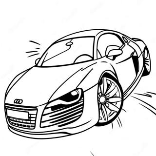 Sleek Audi R8 In Motion Coloring Page 47264-39326