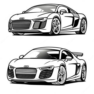 Sleek Audi R8 In Motion Coloring Page 47264-39327