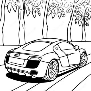 Sleek Audi R8 In Motion Coloring Page 47264-39328