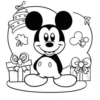 Mickey Mouse Birthday Celebration Coloring Page 47274-39331