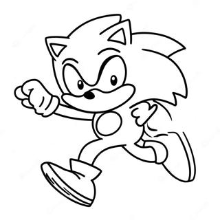 Sonic Running Fast Coloring Page 47334-39390