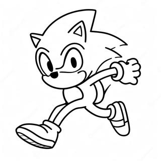 Sonic Running Fast Coloring Page 47334-39391