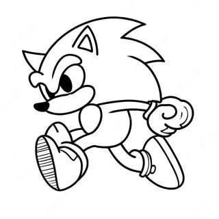 Sonic Running Fast Coloring Page 47334-39392