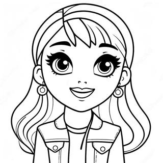 Jade From Rainbow High In Stylish Outfit Coloring Page 47344-39386