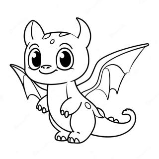 Cute Baby Toothless Flying Coloring Page 47364-39405