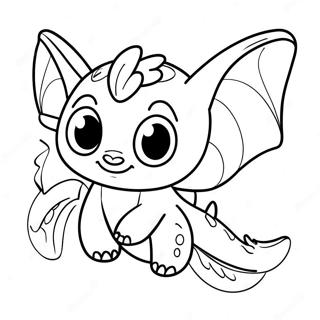 Cute Baby Toothless Flying Coloring Page 47364-39406