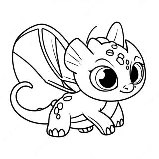 Cute Baby Toothless Flying Coloring Page 47364-39407