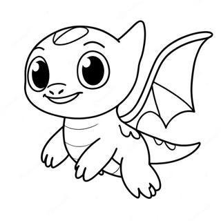 Cute Baby Toothless Flying Coloring Page 47364-39408