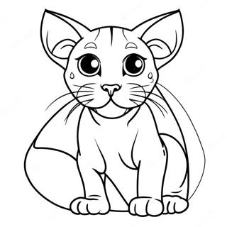 Playful Sphynx Cat Coloring Page 47384-39418