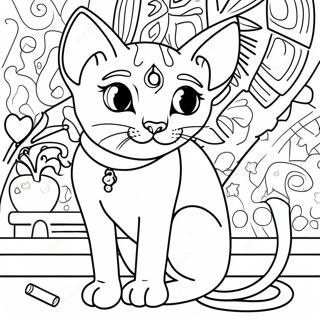 Playful Sphynx Cat Coloring Page 47384-39419