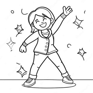 Lizzie Mcguire Dancing In The Spotlight Coloring Page 47414-39449