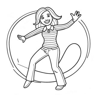 Lizzie Mcguire Dancing In The Spotlight Coloring Page 47414-39450