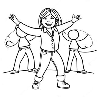 Lizzie Mcguire Dancing In The Spotlight Coloring Page 47414-39451