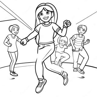 Lizzie Mcguire Dancing In The Spotlight Coloring Page 47414-39452